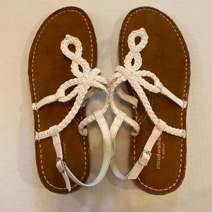Avenue Cloudwalkers White Braided Sandals
